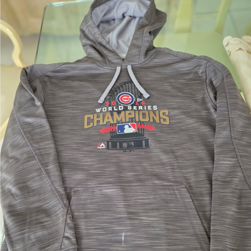 Cubs World Series Champions Gray Hoodie